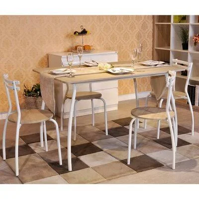 Stetson 5 Piece Dining Set Ebern Designs Color: White