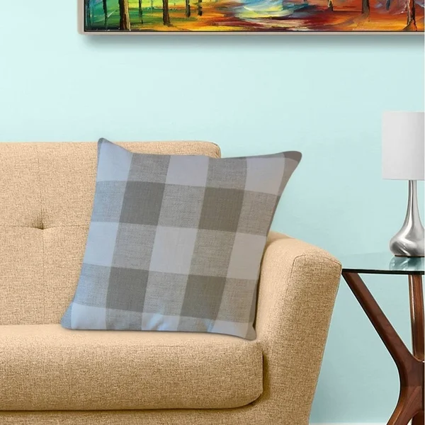 The Pillow Collection Jaspen Plaid Decorative Throw Pillow - 12 x 18 - Navy