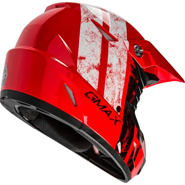 GMAX MX-46 Off-Road Dominant Helmet Matte Black/White/Red Medium