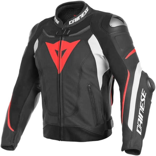 Dainese Super Speed 3 Perforated Jacket - Black/White/Fluo Red - 44