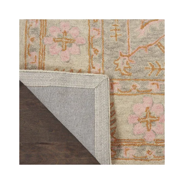 Nourison 5&3x22 x 7&5x22 Sand Jazmine JAZ01 Area Rug
