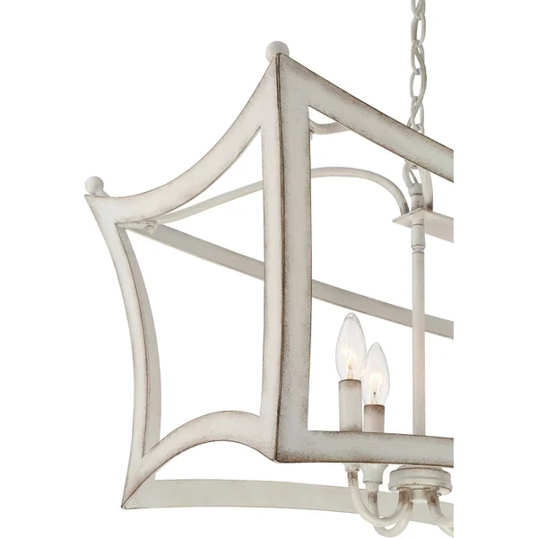 Quoizel 8 Light Summerford Island Chandelier Antique White