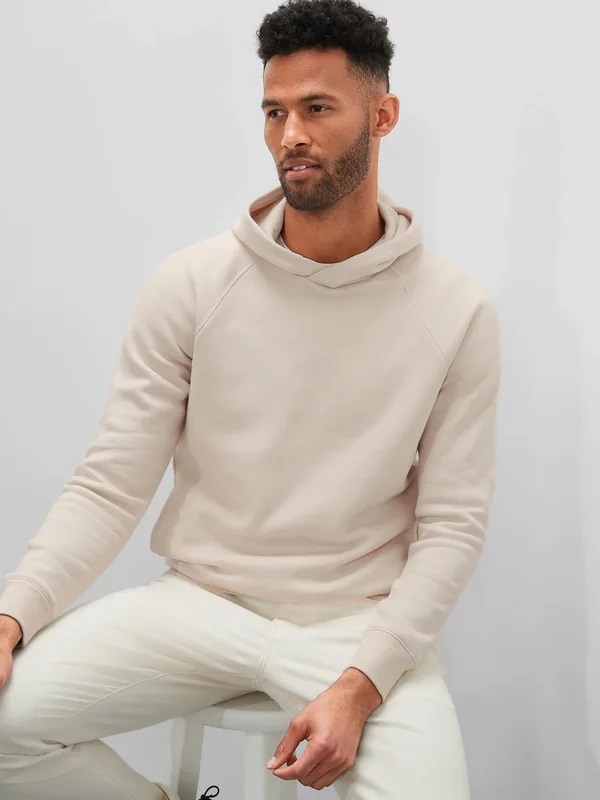 Men's Soft Fleece Hoodie Cream