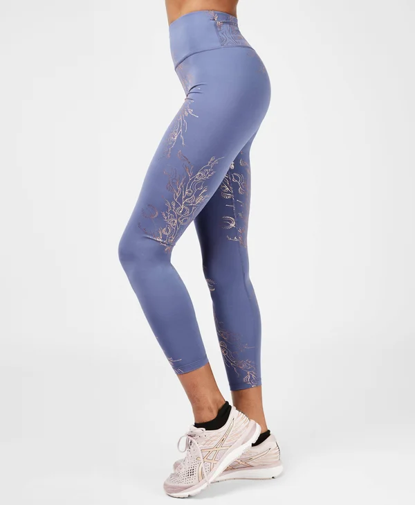 Sweaty Betty Workout Leggings - Goddess 7/8, blue/purple/multi, Women's S