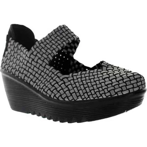 Bernie Mev Women's Lulia - Black Reflective Stretch Nylon, Size 38