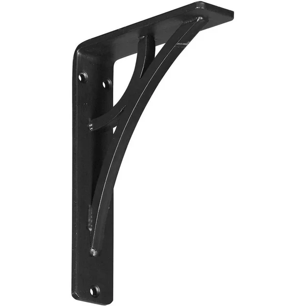 Ekena Millwork BKTM02X10X12TGLABZ 2x22W x 10x22D x 12x22H Galveston Wrought Iron Bracket - (Triple Center brace), Antiqued Bronze