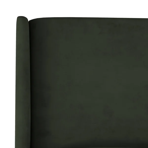 Twin Antwerp Wingback Bed Pewter Gray Velvet - Project 62