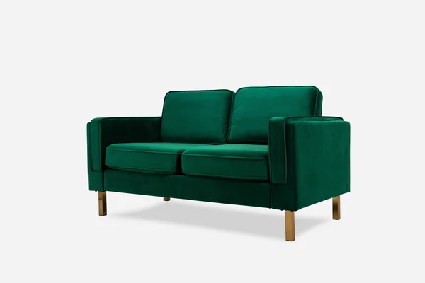 Albany Park Modern Loveseat - Cozy Apartment Sofa Olive Velvet, Gold