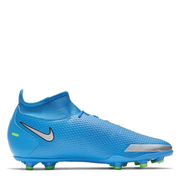 Nike Phantom GT Club DF FG Soccer Cleats, Size 8, Blue/Green