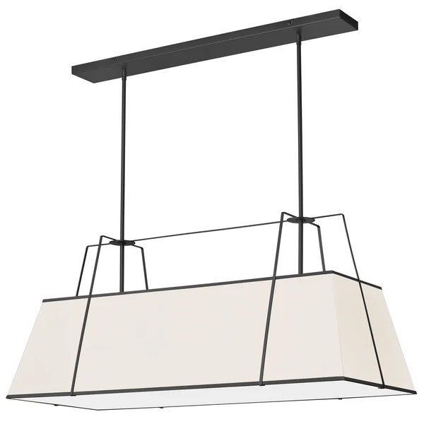 Dainolite TRA-444HC-BK-CRM Trapezoid - 4 Light Horizontal Chandelier