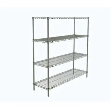 Metro Crash Super Erecta Industrial Wire Shelving Starter Unit - Chrome - Silver - 4/63 - 18x30 N326C