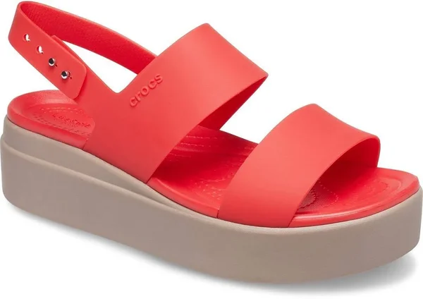 CROCSTM Women's Brooklyn Low Wedge - Red - Wedge Sandals