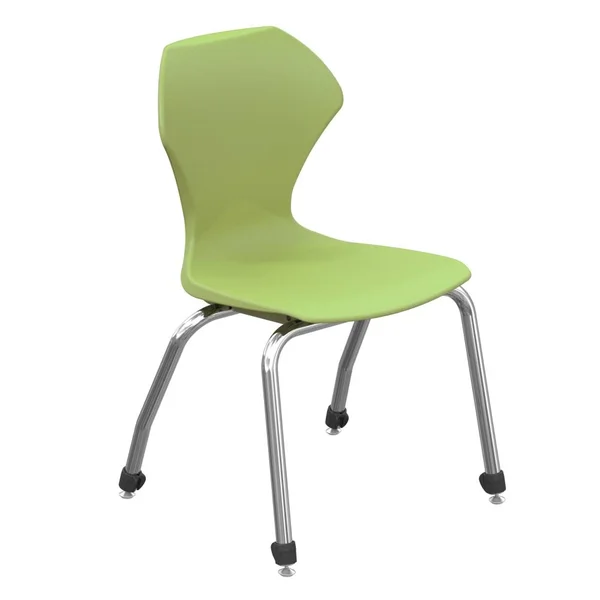 Marco Group Apex Series Stacking Chairs, 16-Inch, Apple/Chrome, Set of 4