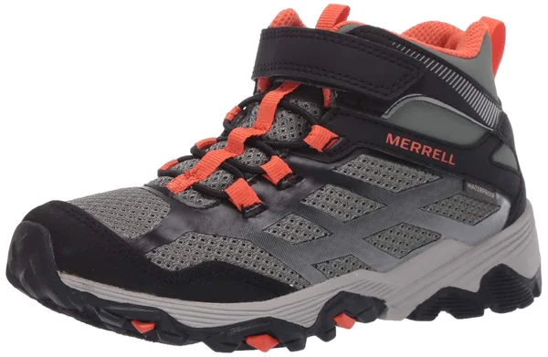 Merrell Kid's Moab FST Mid A/C Waterproof Boot - Size: 11.5, Olive/Black