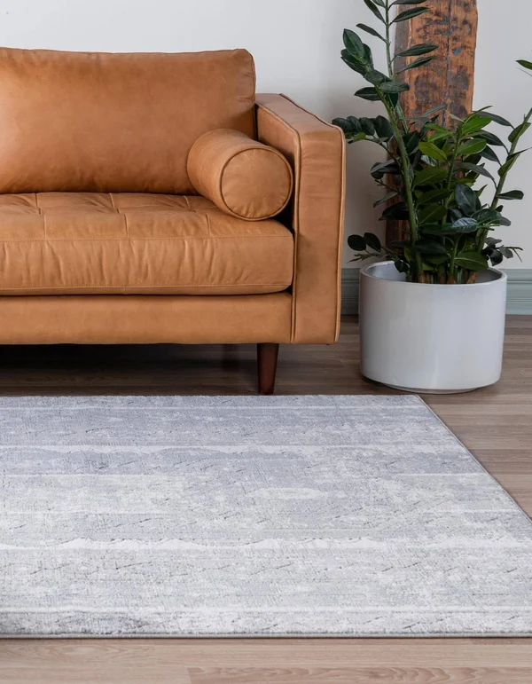 Unique Loom 3147195 5 x 8 ft. Depoe Portland Rectangular Rug Gray