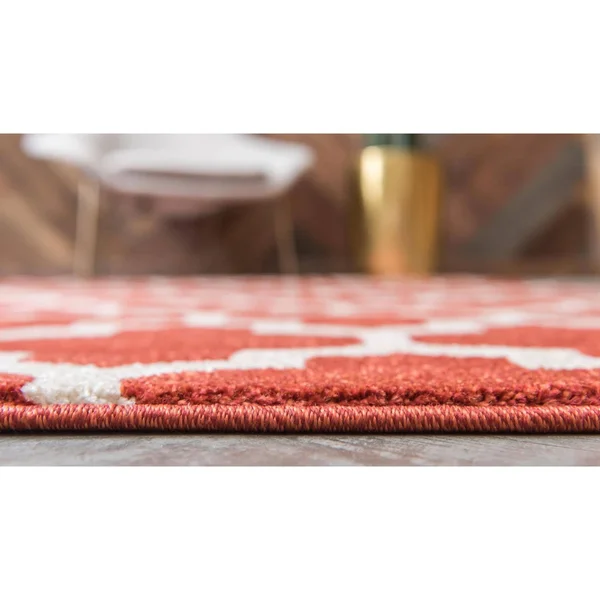 Unique Loom Philadelphia Trellis Rug, Terracotta (8& 0 x 11& 0)
