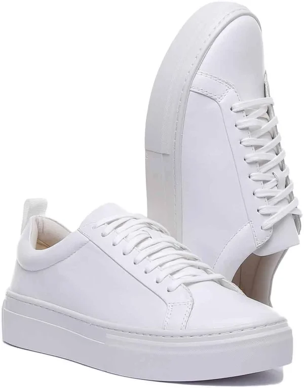 Vagabond Zoe Platform - Women's White Cow Leather Sneakers