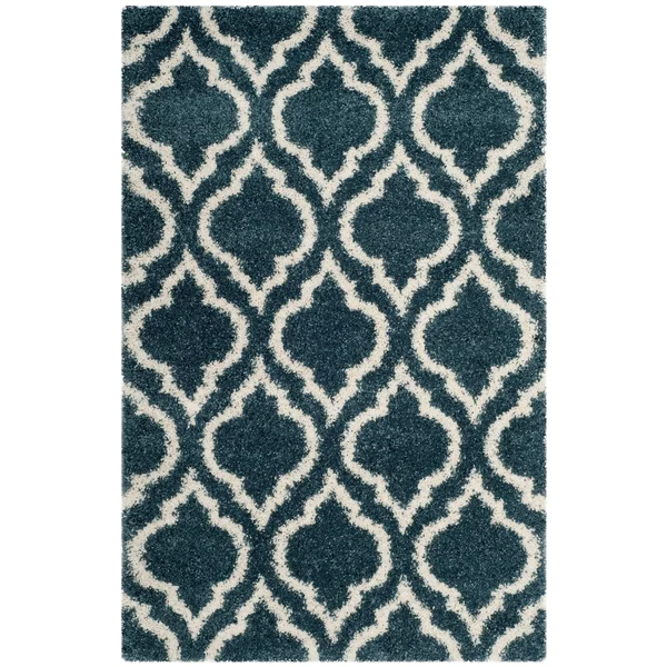 Safavieh Hudson Shag Pala Moroccan 2-Inch Thick Rug - 2&3x22 x 6& Runner - Ivory/Beige