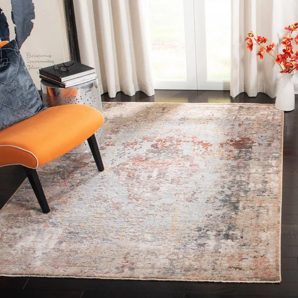Safavieh Winston WNT351F Grey/Rust 5' x 8' Area Rug