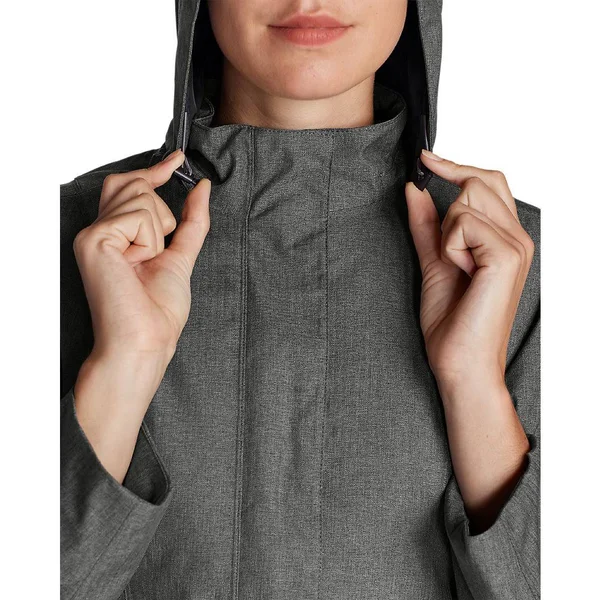 Eddie Bauer Women's Girl on The Go Insulated Trench Coat - Black - L