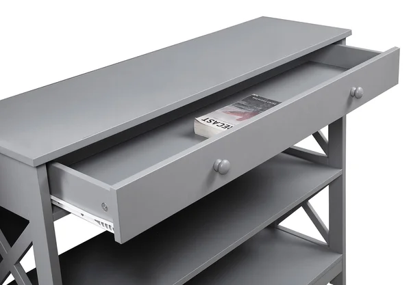Convenience Concepts Oxford 1 Drawer Console Table - Gray