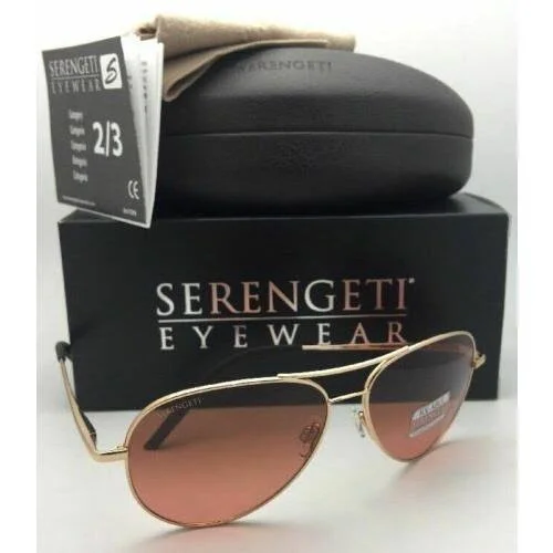 Serengeti Carrara Sunglasses Small Shiny Bold Gold, Drivers