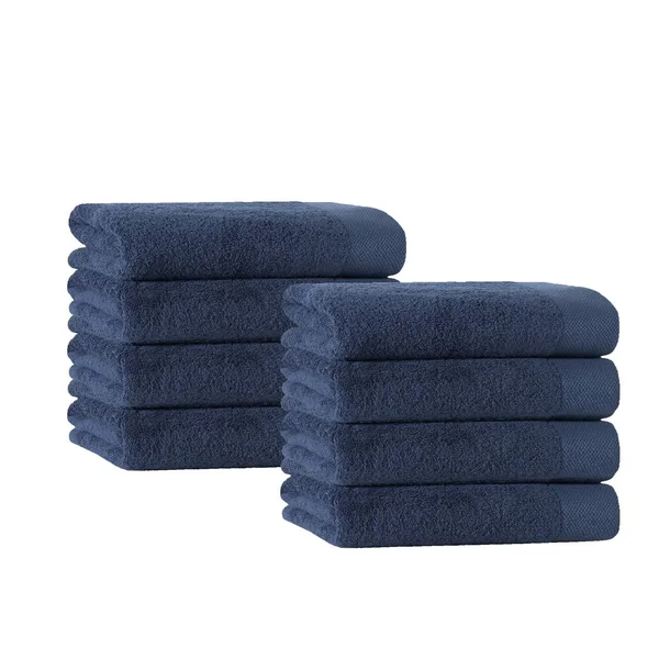 Enchante Home Signature Hand Towels (Set of 8) Water Fall - White