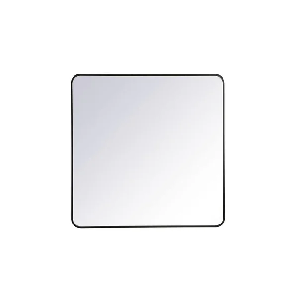 Ezra Soft Corner Metal Rectangular Mirror - Blue - 36x22 x 40x22