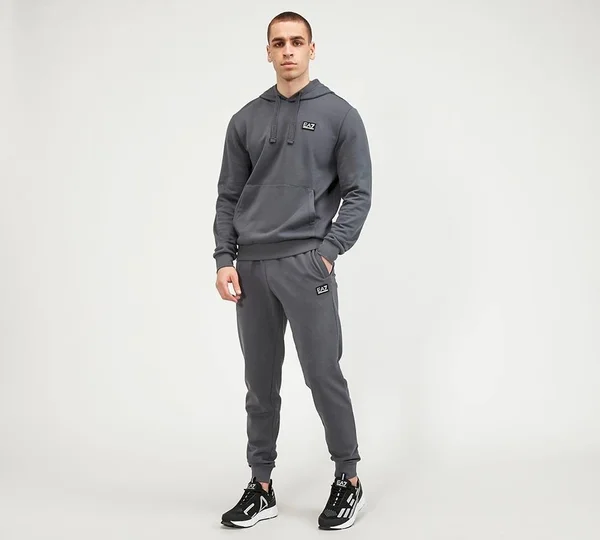 EA7 Core ID Badge Fleece Jog Pant - Grey - Size M