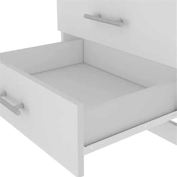 Tuhome Modern Engineered Wood White Peru Four Drawer Dresser - CLB5547
