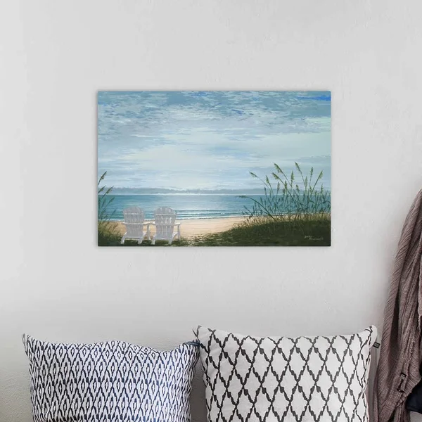 Beach Chairs, Canvas Wall Art, 24x16, Great Big Canvas