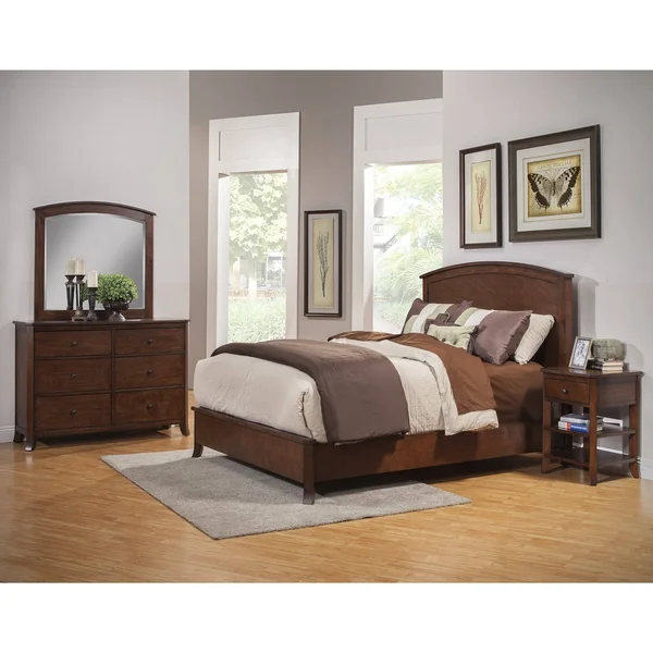 Alpine Furniture Baker Panel Bed (White - California King)