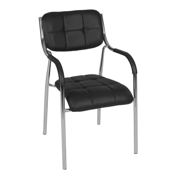 Regency Via 30x22 Square X-Base Table- Mahogany/Grey & 4 Uptown Side Chairs- Black