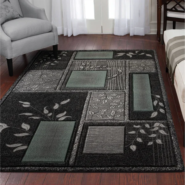 MDA Home Glamour Brown/Red Polypropylene Area Rug - 8&1x22 x 10&5x22
