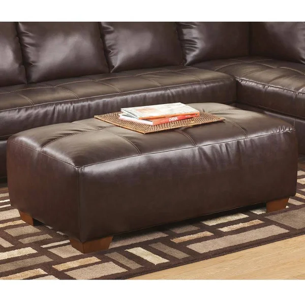 Ergode Signature Design by Ashley Fairplay Oversized Accent Ottoman in Mahogany DuraBlend