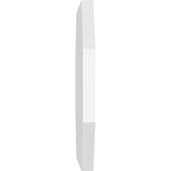 Ekena Millwork GVPOH24X1202SN 24x22W x 12x22H Horizontal Elongated Octagon Surface Mount PVC Gable Vent: Non-Functional, 2x22W x