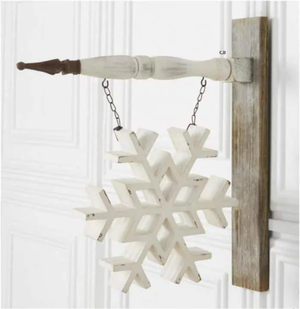 K & K Interiors White Painted Snowflake Arrow Replacement
