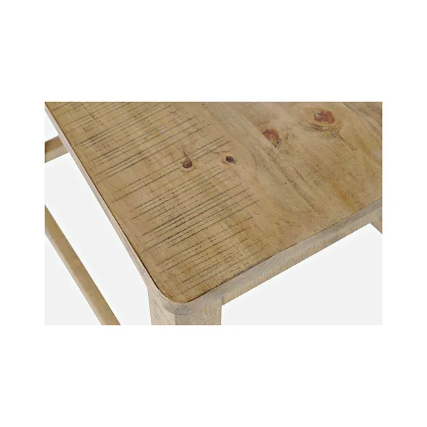 Jofran Carlyle Crossing Slatback Counter Height Bench Distressed Pine