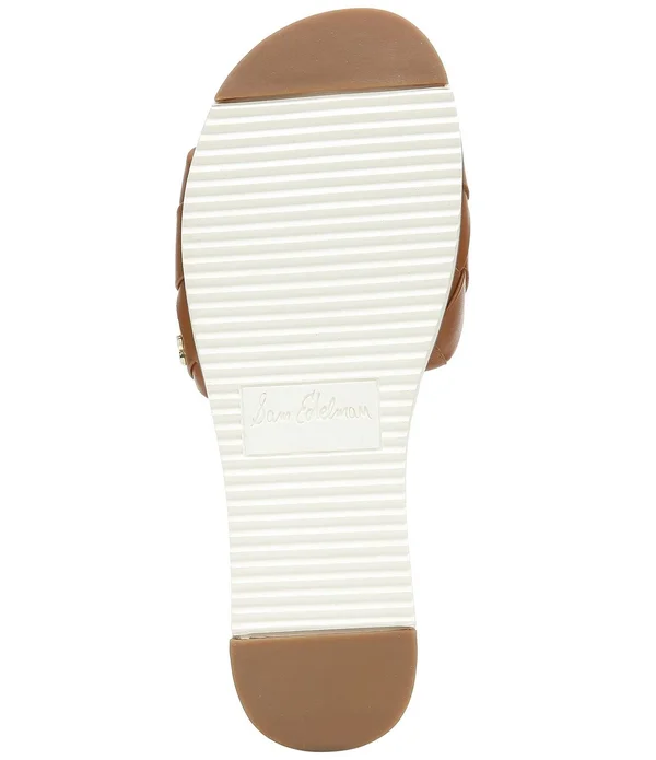 Sam Edelman Adaley Woven Leather Platform Slide Sandals - 9M