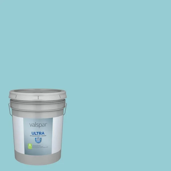 Valspar Ultra Eggshell Breezy Aqua Hgsw1335 Interior Paint (5-Gallon), HGSW1335-935304