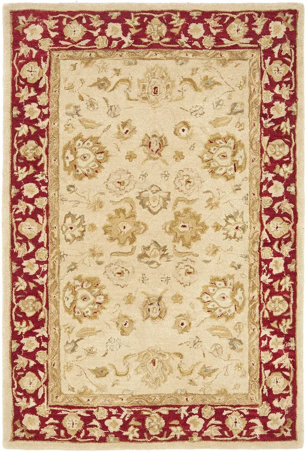 Safavieh Anatolia Ivory/Red Area Rug - 4' x 6'