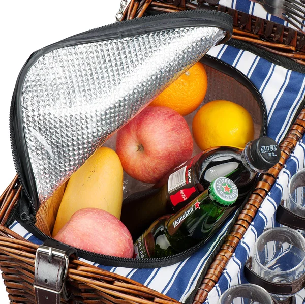 Picnic Basket Set for 4 Person, Insulated Picnic Hamper Set, Picnic Table Set, Picnic Plates, Picnic Supplies, Summer Picni