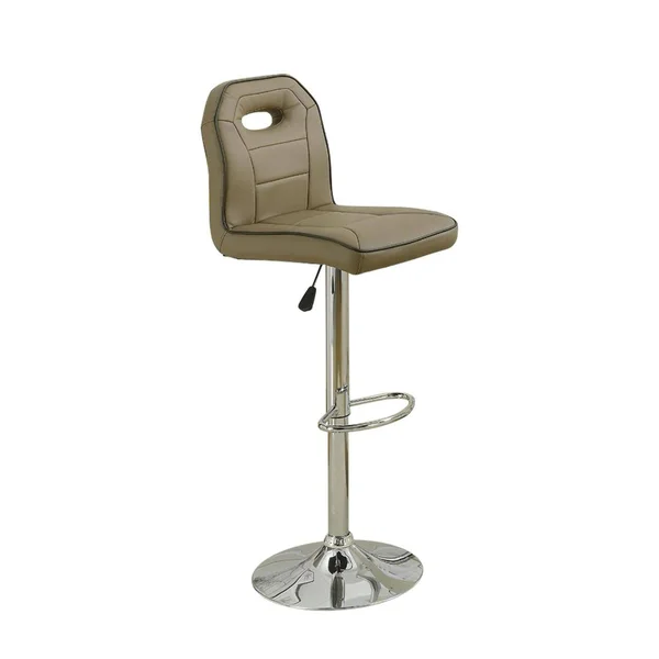 Benzara - Swivel Bar Stool with Adjustable Height and Foot Rest Set of 2 Brown