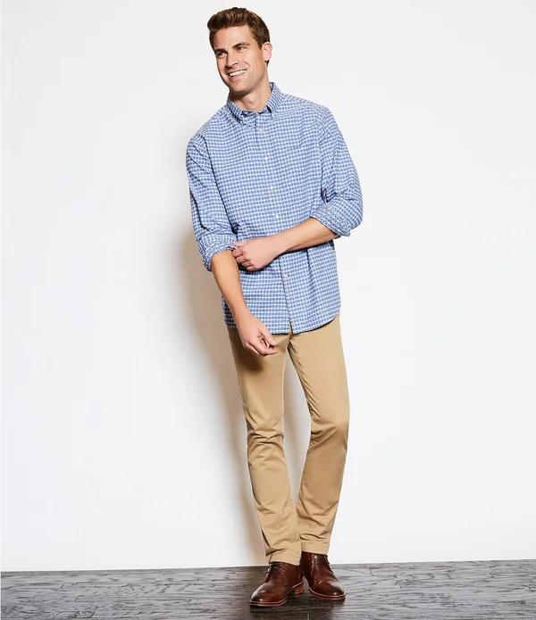 Cremieux Soho Slim-Fit Flat-Front Twill Comfort Stretch Casual Pants, Mens, 34 30, Dark Navy - Dillard&s Exclusive