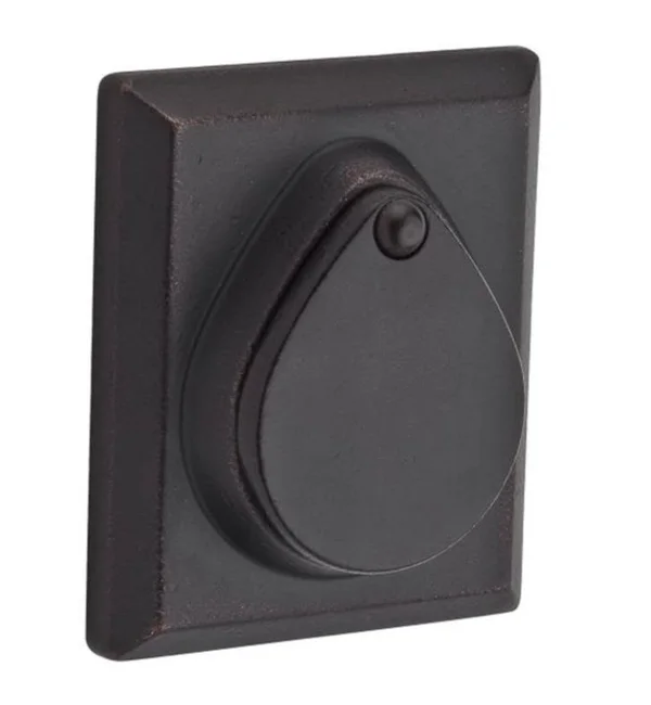 Baldwin Rustic Square Deadbolt White Bronze Double Cylinder