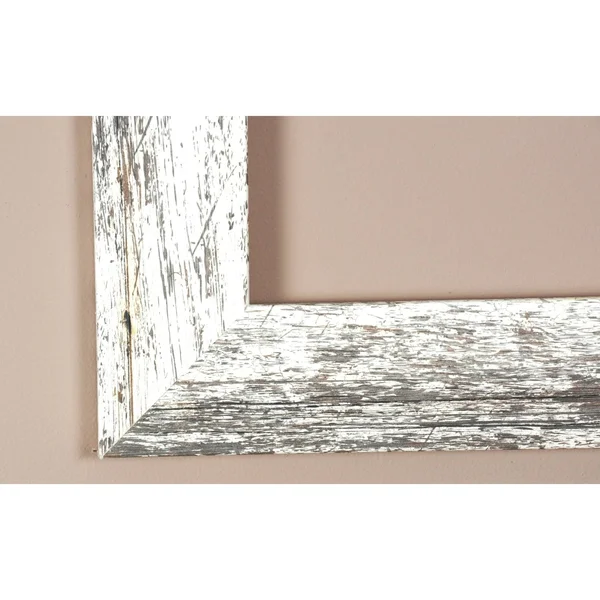 Distressed White Wall Mirror (32.5 x 39)