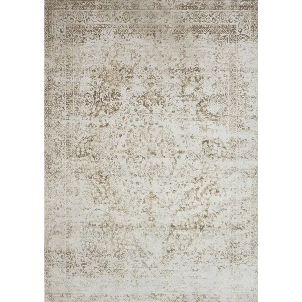 Alexander Home Mason Distressed Traditional Persian Rug - 5&3x22 x 5&3x22 - Champagne/Light Grey