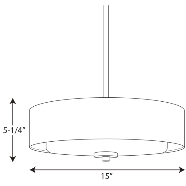 Progress Lighting P3694-09 Invite Semi Flush Mount Light - Brushed Nickel
