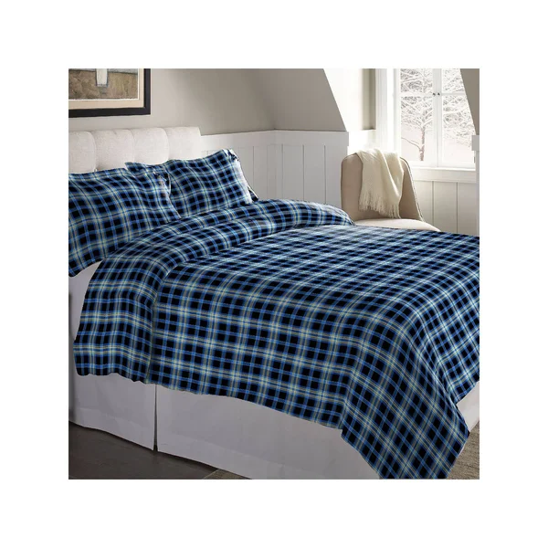 Pointehaven Flannel Oversized Duvet Set, Full/Queen, Ashby Plaid