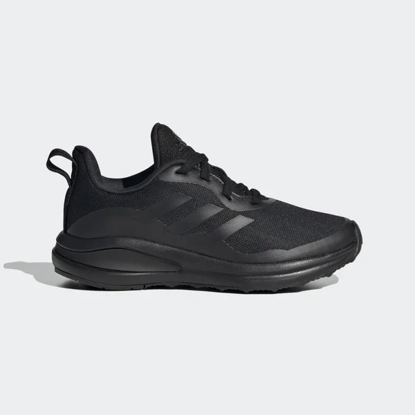 Adidas Big Kids& FortaRun Lace Running Shoes in Black/Black Size 4.5